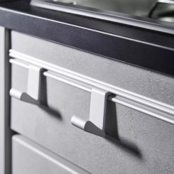 CROSSCAMP Einhängehaken 3er-Set für Küchenschiene – Silber 