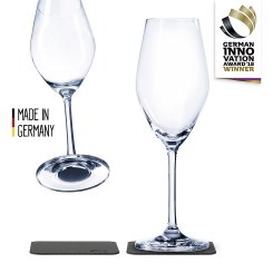 Silwy Magnet-Champagner-Kristallgläser 2er-Set transparent 