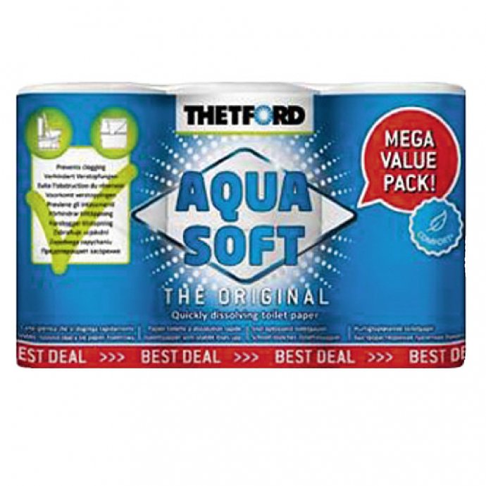 Thedford Toilettenpapier Aqua Soft 6 Rollen 